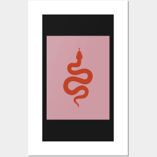 Snake Charm Red & Pink Posters and Art